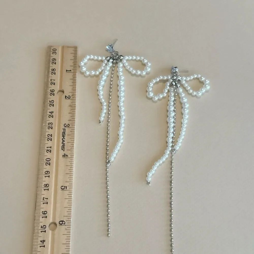 Pearl Drop Earrings M1316 - Picture 5 of 5